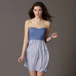 FOSSIL Size B Blue Spaghetti Strap Rosalie Mini Dress